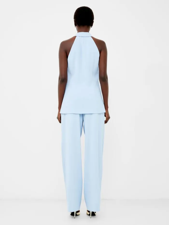 French Connection Coats and Jackets Harrie Suiting Halterneck Waistcoat Cashmere Blue 8211 Woman