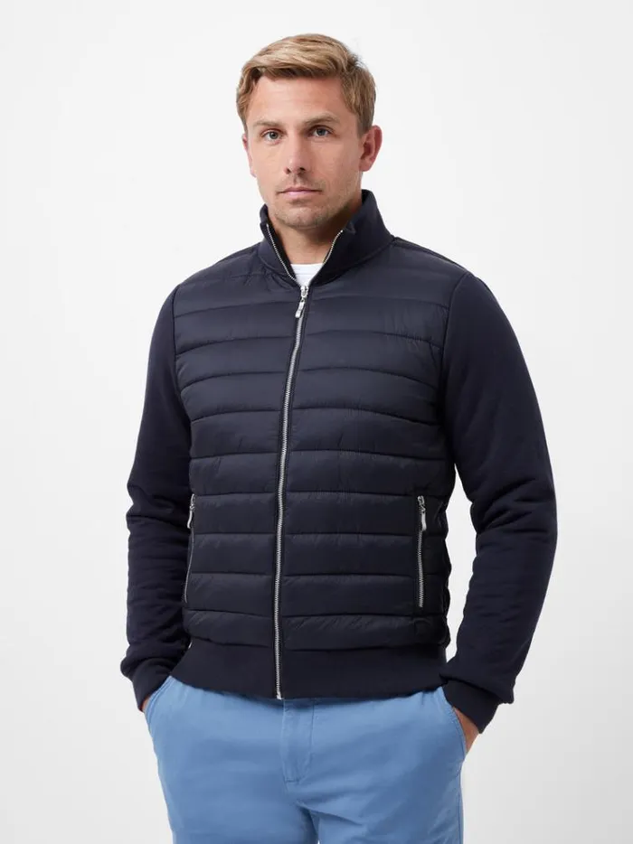 French Connection Coats and Jackets Hybrid Bomber Jacket Navy 8211 Man
