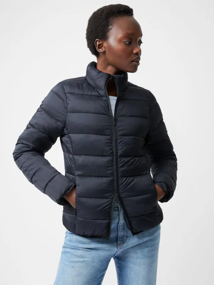 French Connection Coats and Jackets Light Row Puffer Jacket Black 8211 Woman