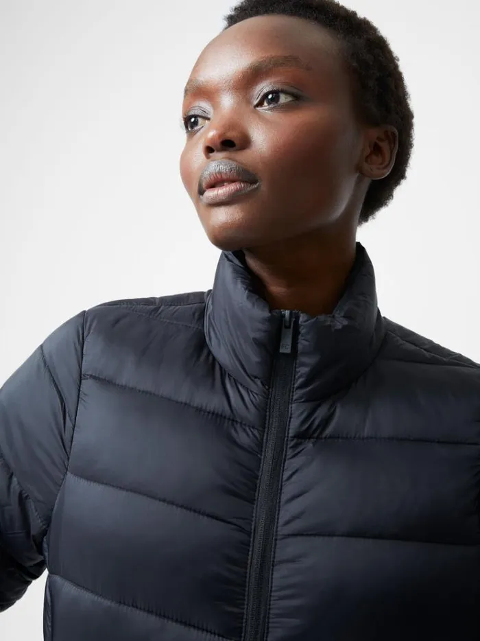 French Connection Coats and Jackets Light Row Puffer Jacket Black 8211 Woman
