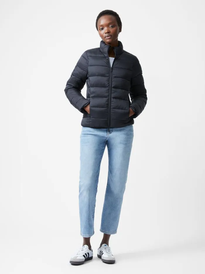 French Connection Coats and Jackets Light Row Puffer Jacket Black 8211 Woman