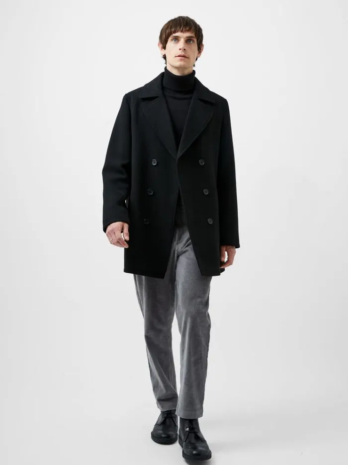 French Connection Coats and Jackets Pea Coat Black 8211 Man
