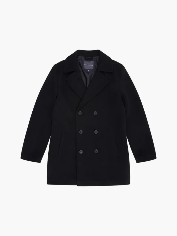 French Connection Coats and Jackets Pea Coat Black 8211 Man