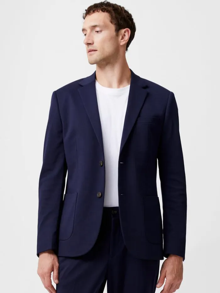 French Connection Coats and Jackets Stretch Knit Suit Jacket Marine 8211 Man