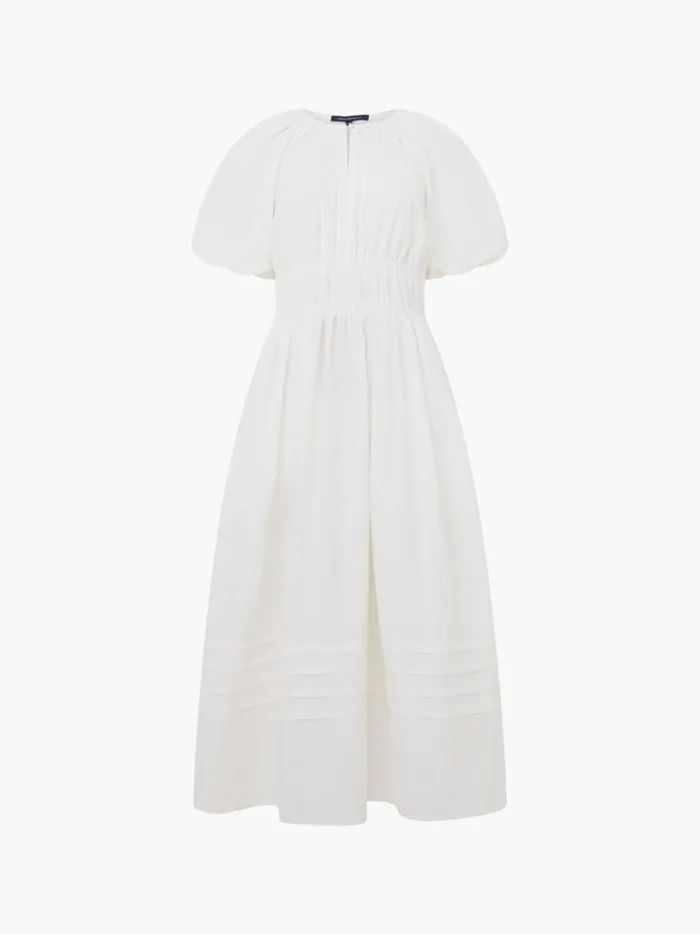 French Connection Dresses Alora Midi Dress Summer White 8211 Woman