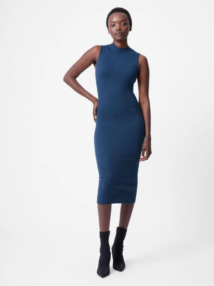 French Connection Dresses Babysoft Bodycon Midi Dress Deep Teal 8211 Woman