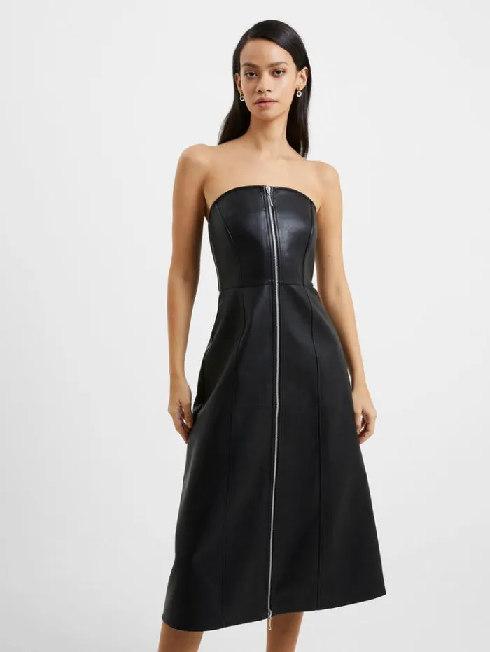 French Connection Dresses Claudia Pu Dress Blackout 8211 Woman