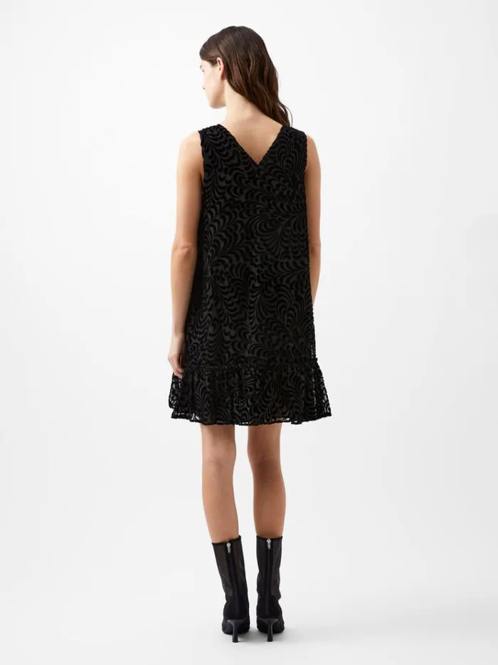 French Connection Dresses Diandra Devore Shift Dress Blackout 8211 Woman