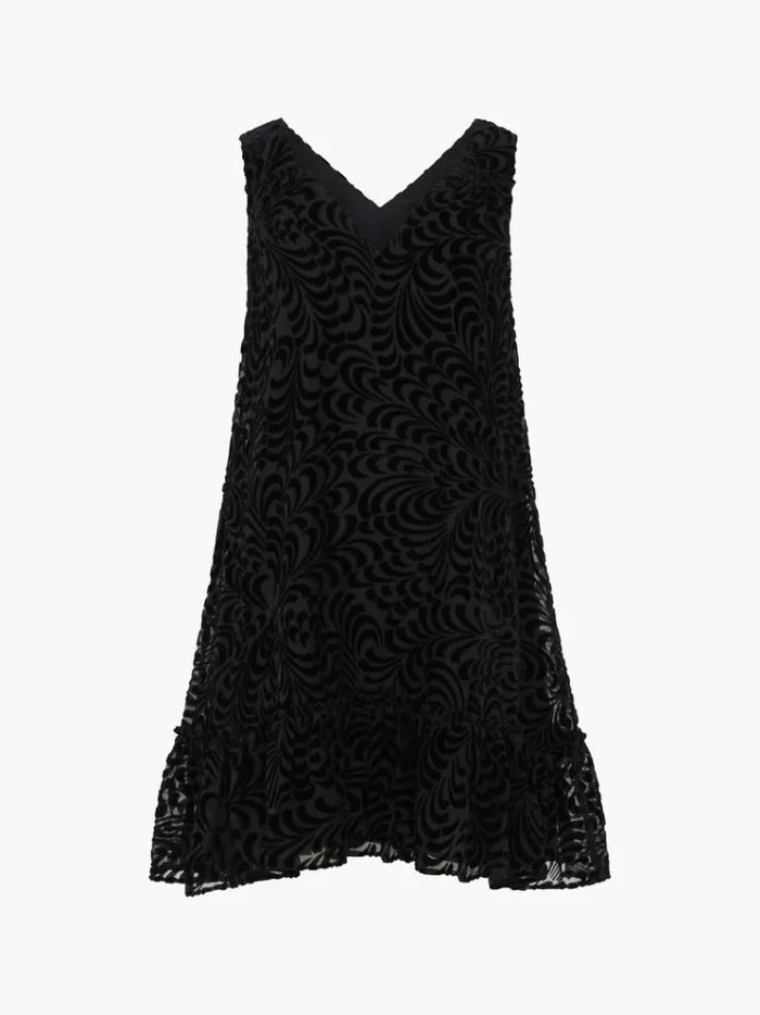 French Connection Dresses Diandra Devore Shift Dress Blackout 8211 Woman