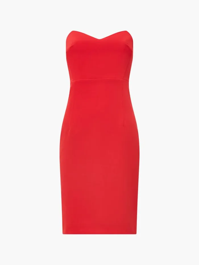 French Connection Dresses Echo Crepe Mini Dress Royal Scarlet 8211 Woman