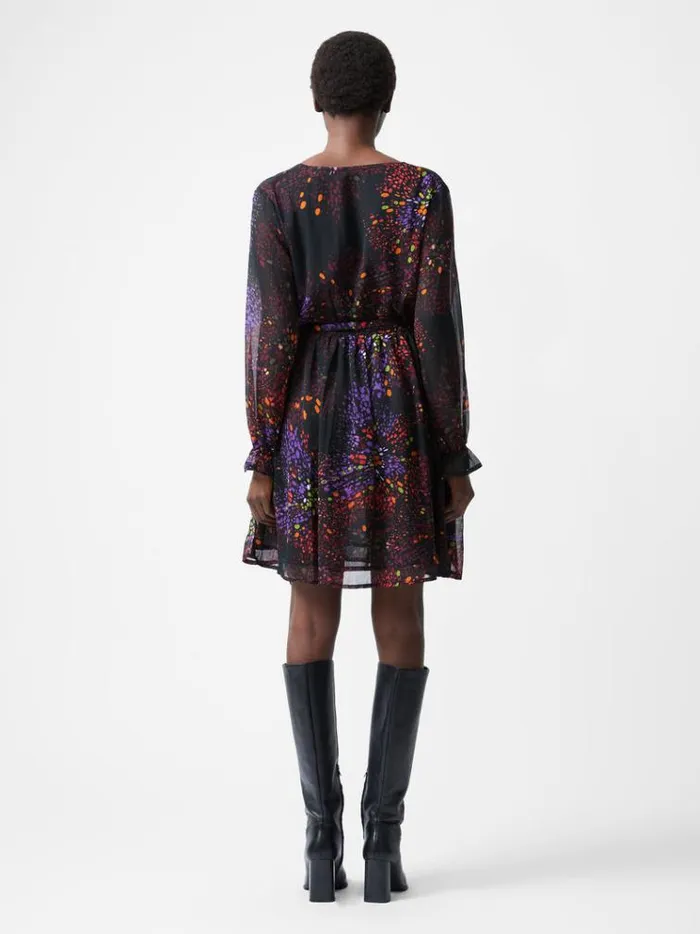 French Connection Dresses Elise Wrap Mini Dress Black 8211 Woman