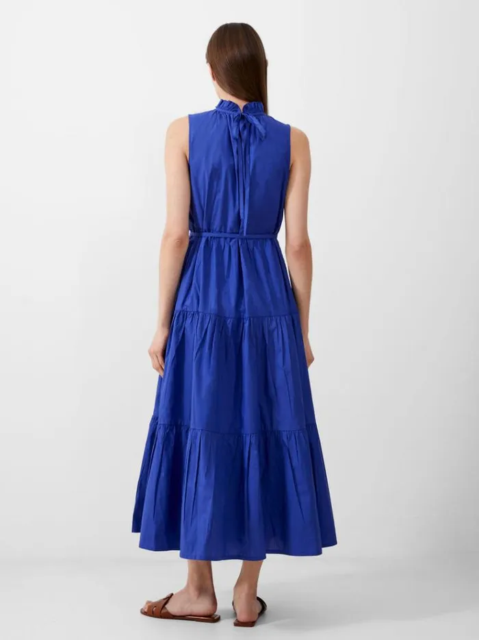 French Connection Dresses Era Poplin Midi Dress Royal Blue 8211 Woman