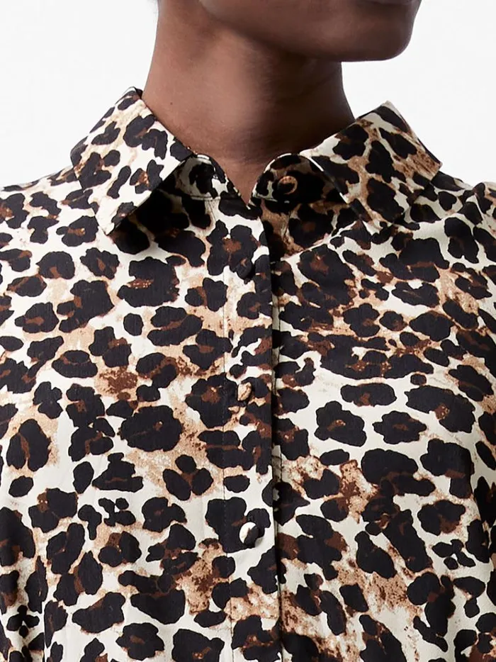 French Connection Dresses Leopard Print Swing Dress Multi 8211 Woman