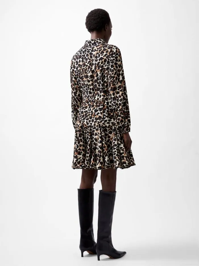 French Connection Dresses Leopard Print Swing Dress Multi 8211 Woman
