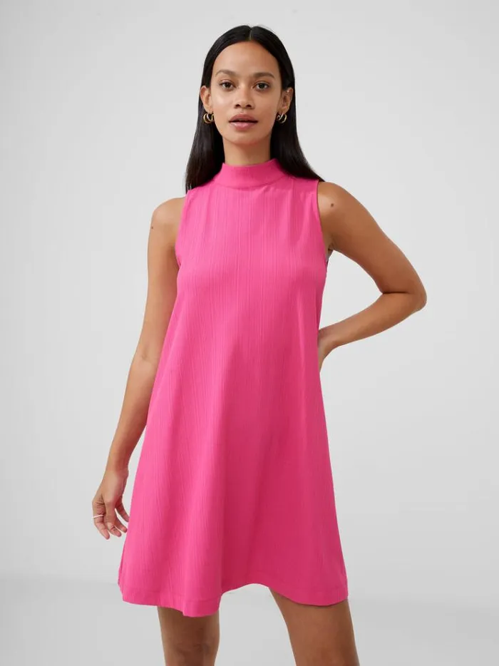 French Connection Dresses Ribbed Jersey Bow Back Mini Dress Fuschia 8211 Woman French Connection Dresses Ribbed Jersey Bow Back Mini Dress Fuschia 8211 Woman