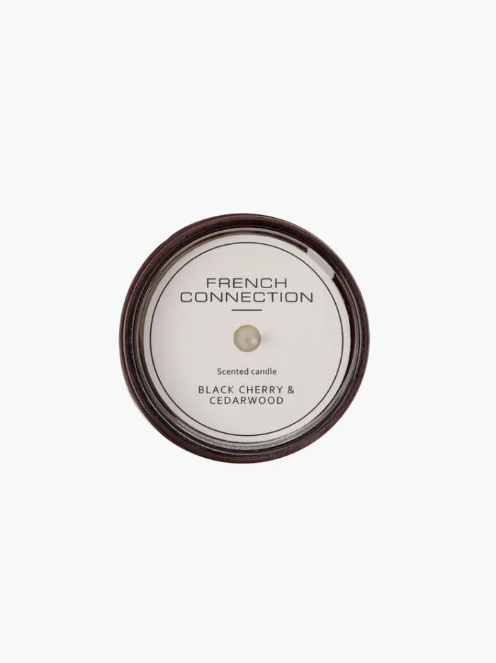 French Connection Home Accessories Black Cherry and Cedarwood Artisan 200g Candle Natural 8211 Home
