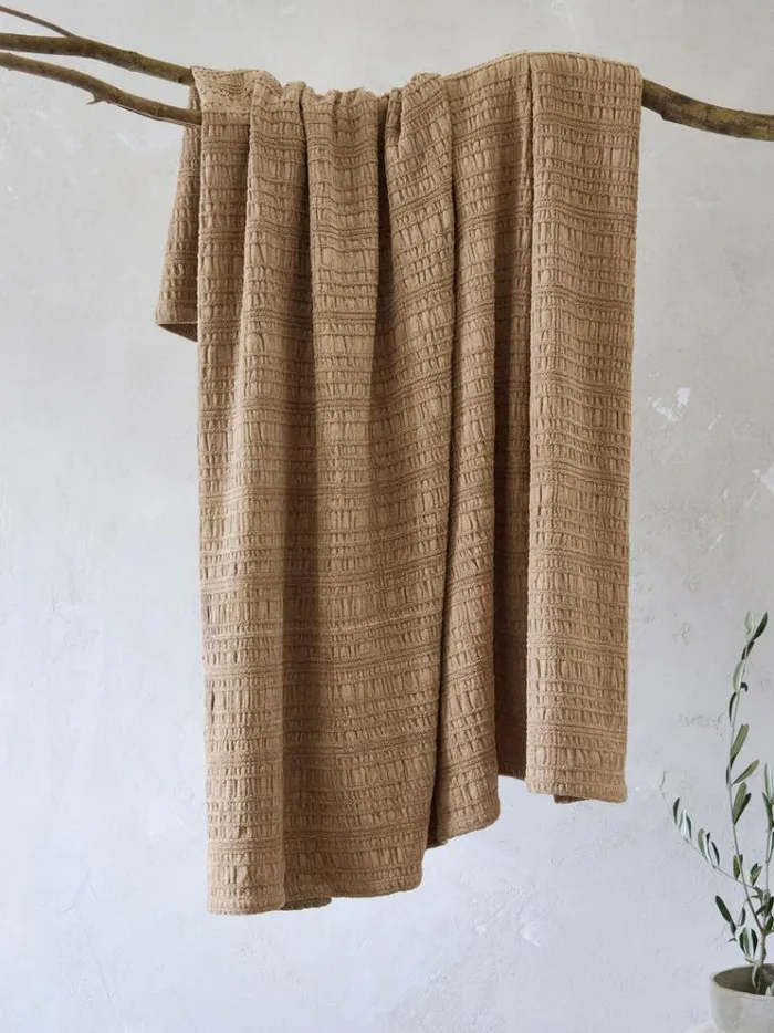 French Connection Home Accessories Cadley Eco Textured Throw Natural Cream 8211 Home French Connection Home Accessories Cadley Eco Textured Throw Natural Cream 8211 Home