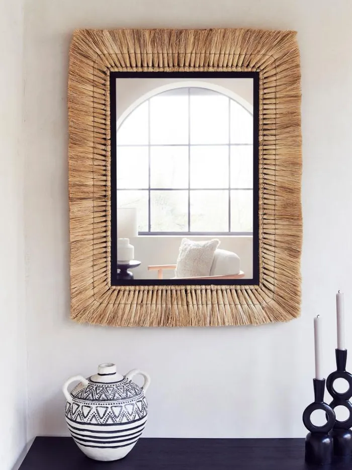 French Connection Home Accessories Jute Mirror Clear 8211 Home