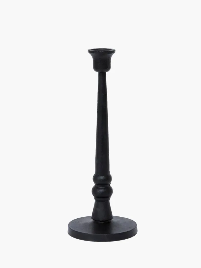French Connection Home Accessories Large Kala Candle Holder Black 8211 Home