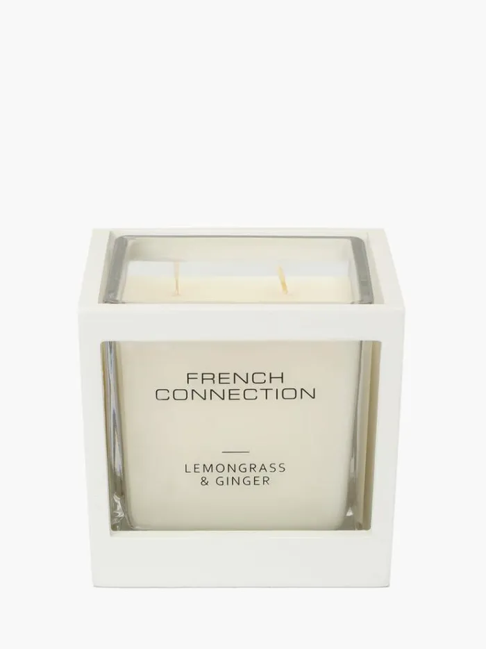 French Connection Home Accessories Lemongrass and Ginger Signature 480g Candle Natural 8211 Home