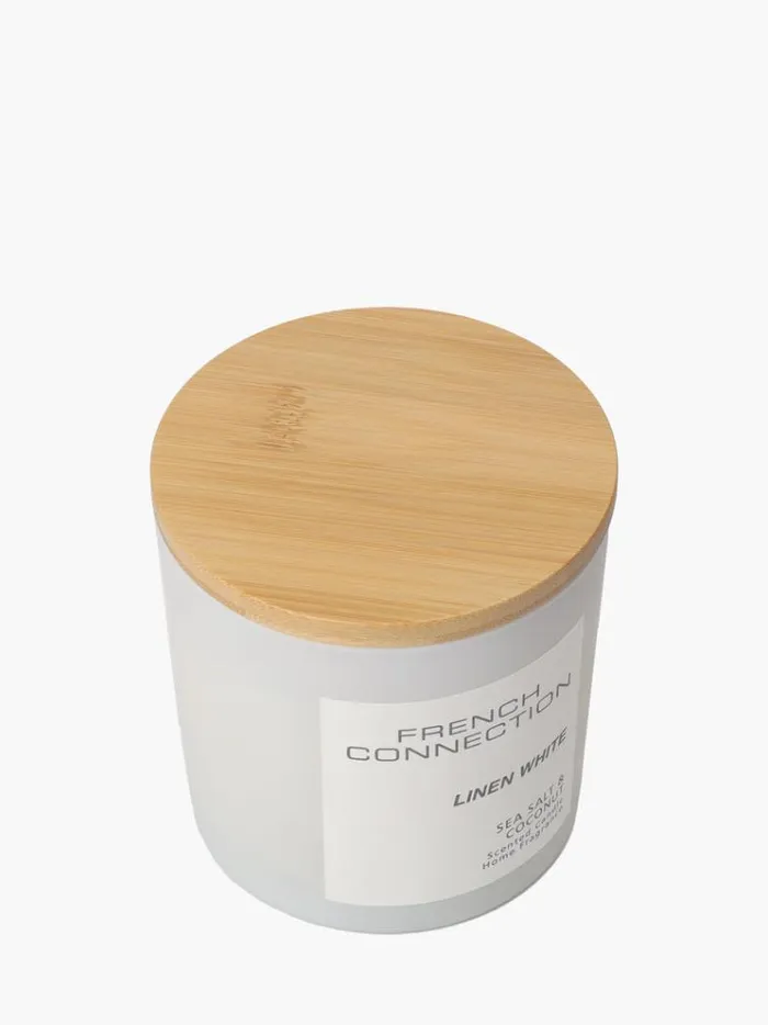 French Connection Home Accessories Linen White Serenity 322g Candle Sea Saltcoconut 8211 Home