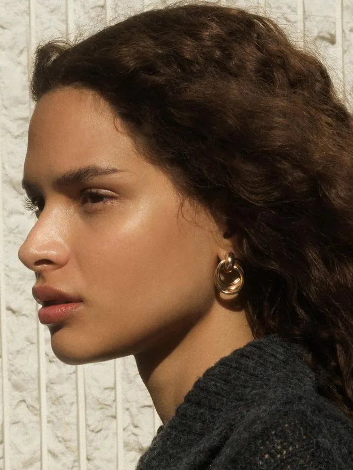 French Connection Jewellery Interlocking Metal Knot Earrings Gold 8211 Woman