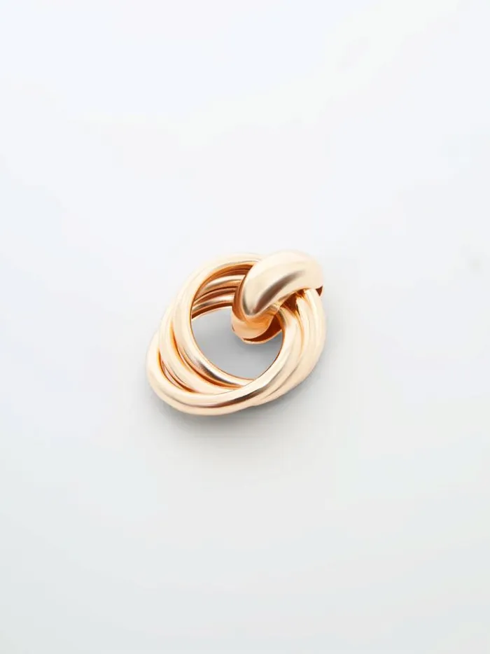 French Connection Jewellery Interlocking Metal Knot Earrings Gold 8211 Woman