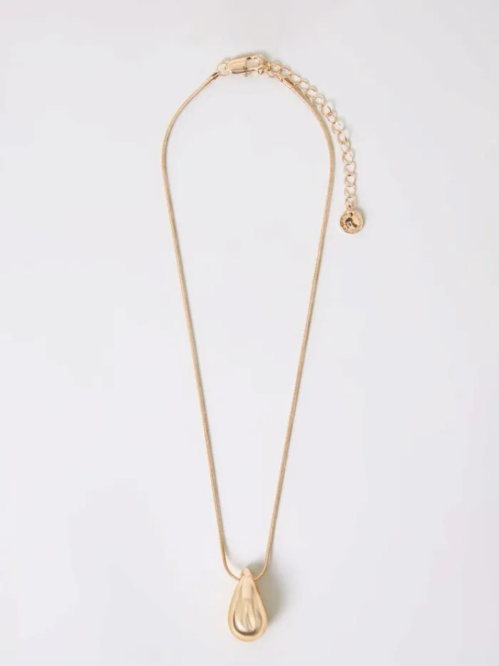 French Connection Jewellery Tear Drop Pendant Necklace Gold 8211 Woman