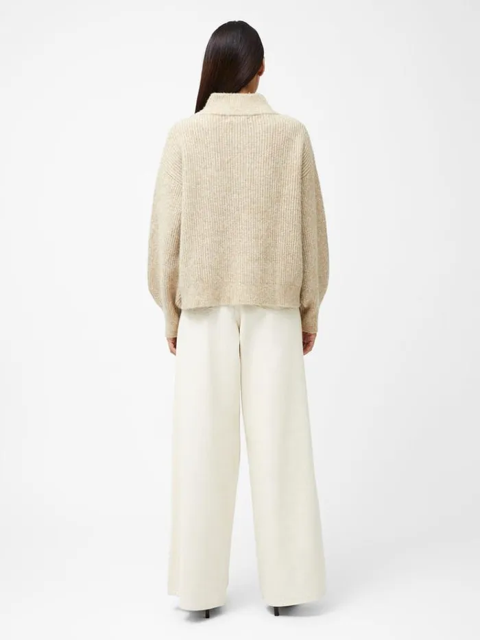 French Connection Jumpers and Cardigans 14 Button Drop Shoulder Jumper Lgt Camel Mel 8211 Woman