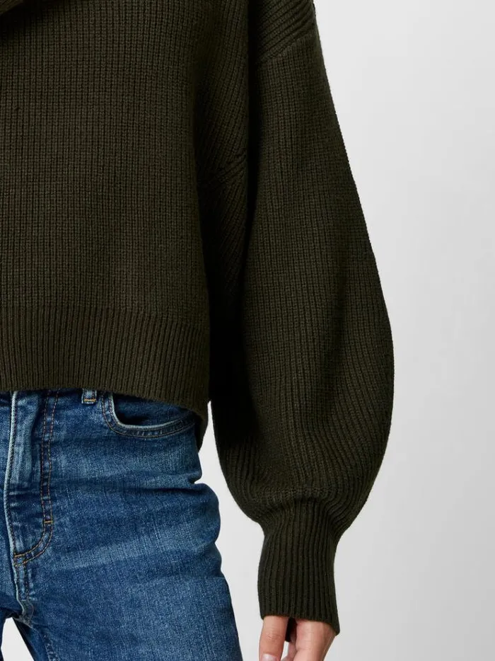French Connection Jumpers and Cardigans Babysoft Half Zip Jumper Brunswick Green 8211 Woman