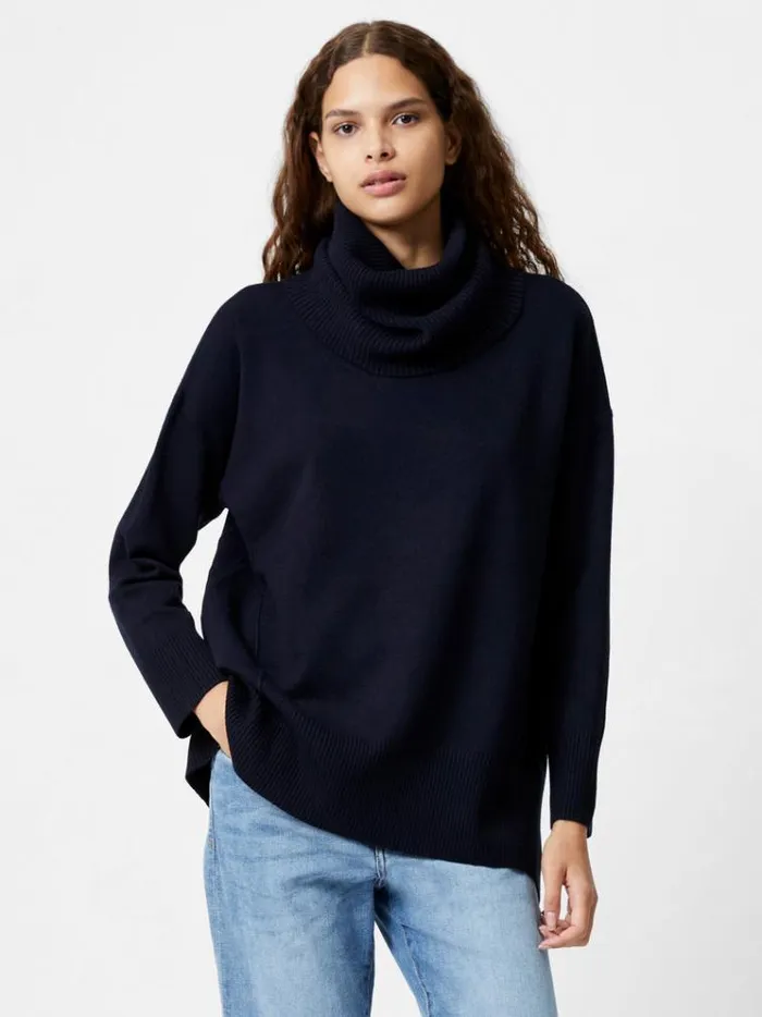 French Connection Jumpers and Cardigans Babysoft Ribbed Cowl Neck Jumper Midnight 8211 Woman French Connection Jumpers and Cardigans Babysoft Ribbed Cowl Neck Jumper Midnight 8211 Woman