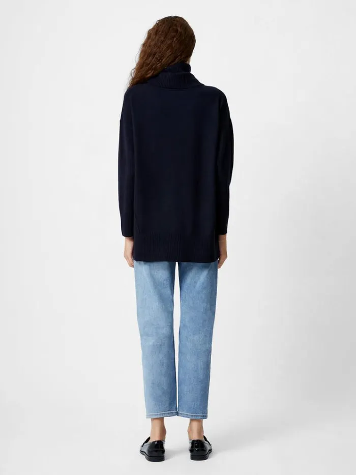 French Connection Jumpers and Cardigans Babysoft Ribbed Cowl Neck Jumper Midnight 8211 Woman