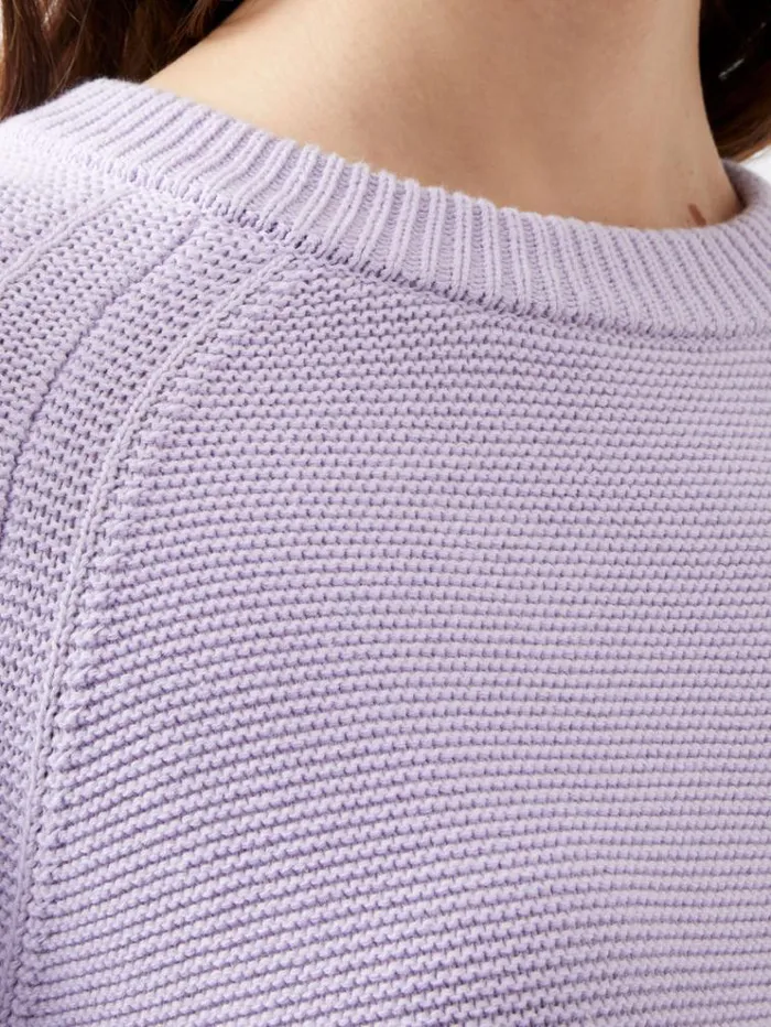 French Connection Jumpers and Cardigans Lily Mozart Long Sleeve Crew Neck Jumper Orchid Petal 8211 Woman