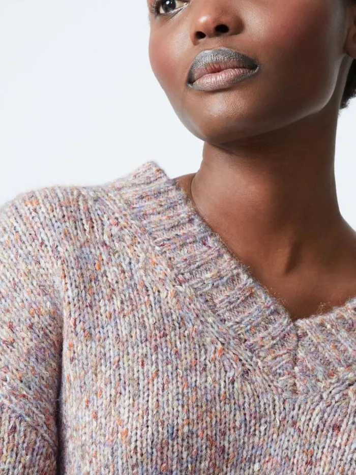 French Connection Jumpers and Cardigans Tweed VNeck Jumper Multi 8211 Woman