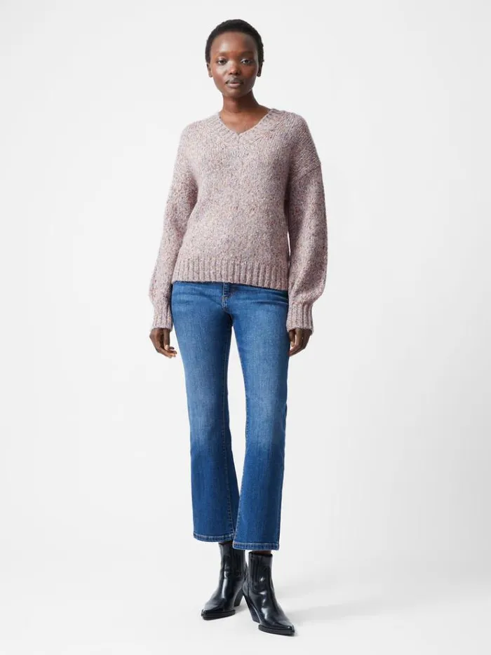 French Connection Jumpers and Cardigans Tweed VNeck Jumper Multi 8211 Woman
