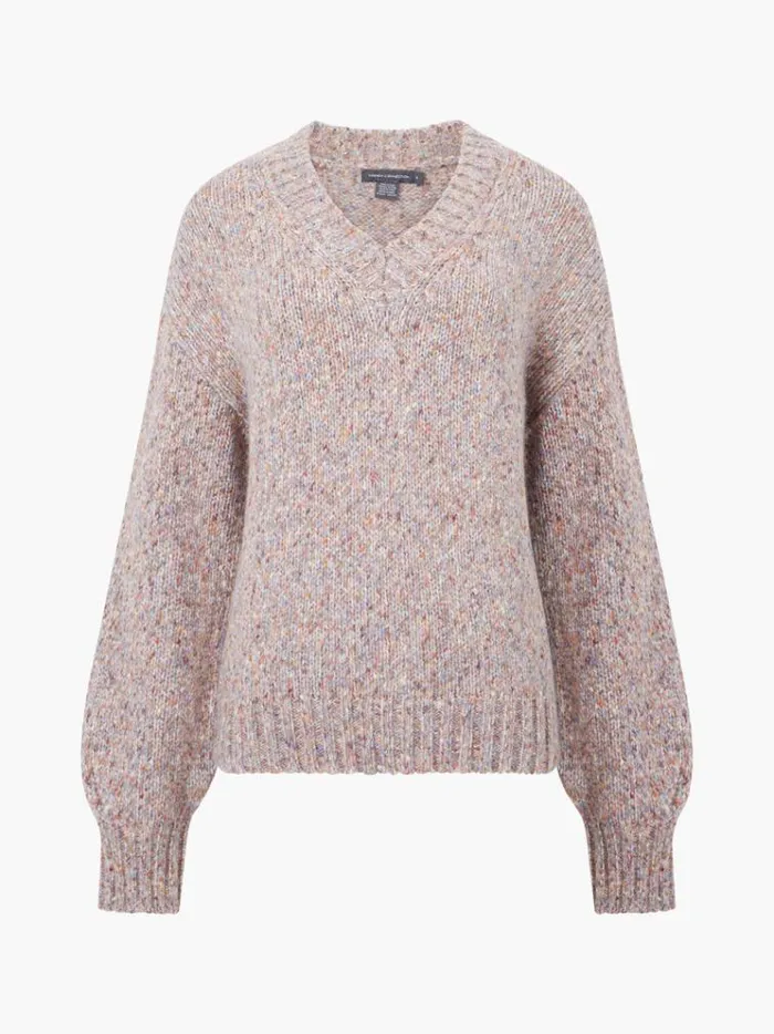 French Connection Jumpers and Cardigans Tweed VNeck Jumper Multi 8211 Woman