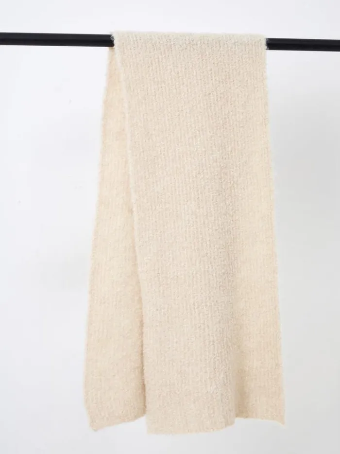 French Connection Scarves Melissa Recycled Boucle Scarf Ecru 8211 Woman