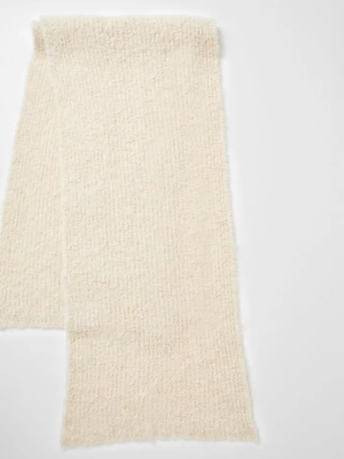 French Connection Scarves Melissa Recycled Boucle Scarf Ecru 8211 Woman