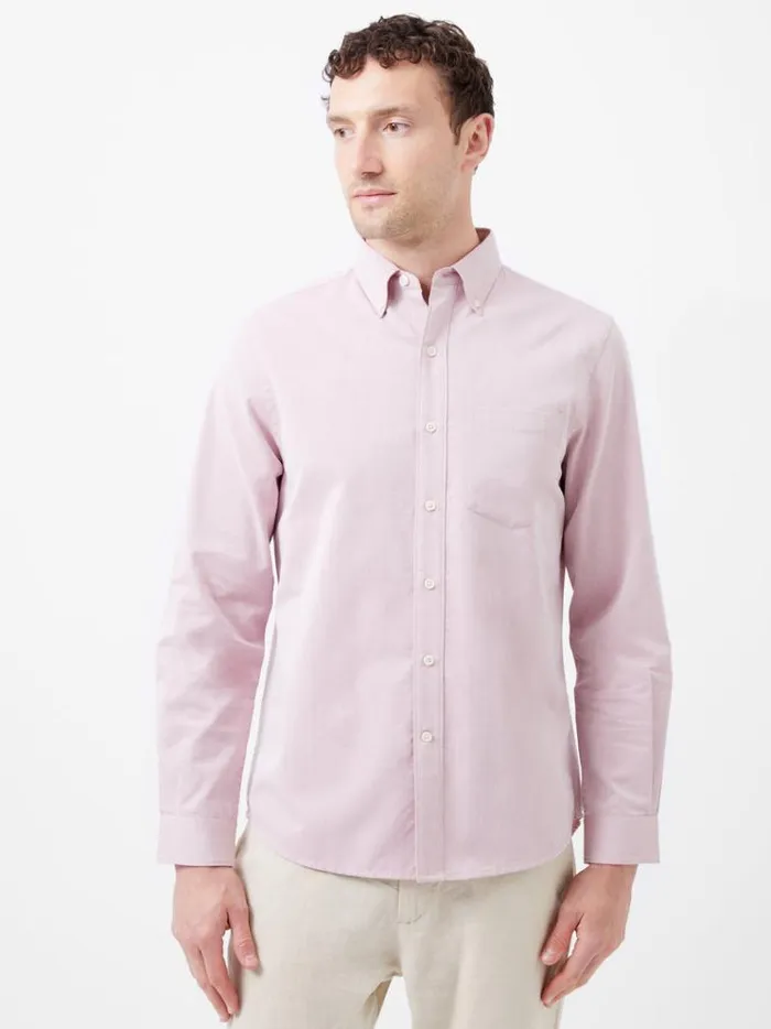French Connection Shirts Regular Fit Button Down Oxford Shirt Pink 8211 Man