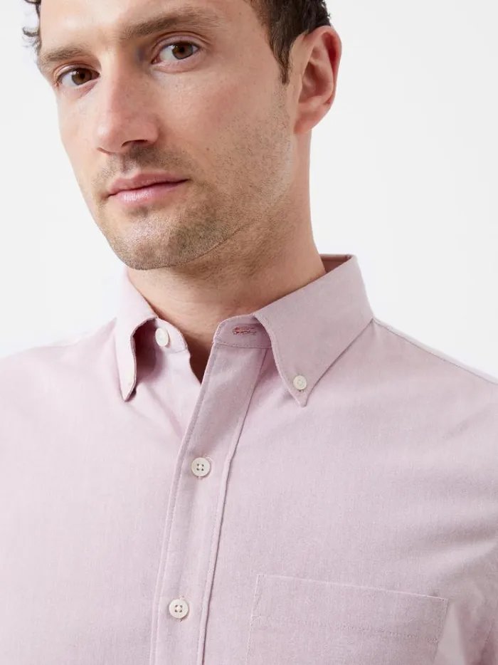 French Connection Shirts Regular Fit Button Down Oxford Shirt Pink 8211 Man