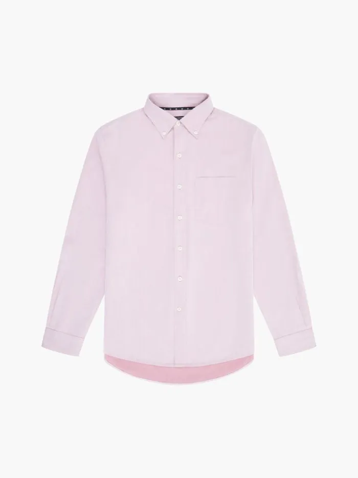 French Connection Shirts Regular Fit Button Down Oxford Shirt Pink 8211 Man