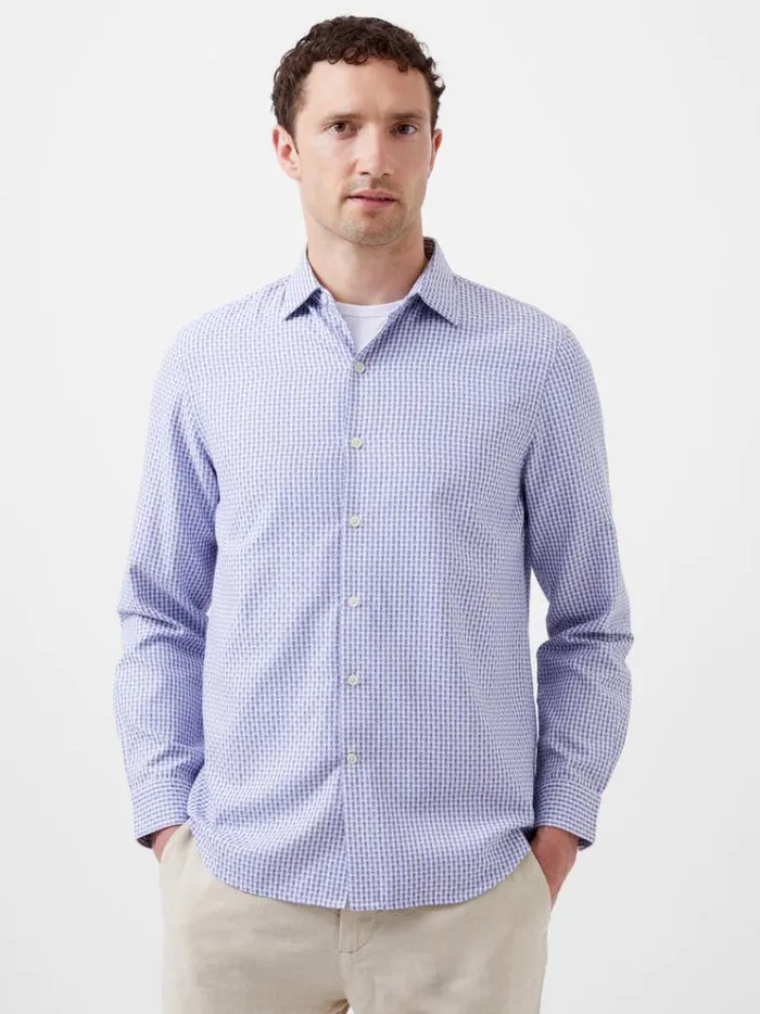 French Connection Shirts Regular Fit Classic Collar Check Shirt Blue Check 8211 Man French Connection Shirts Regular Fit Classic Collar Check Shirt Blue Check 8211 Man