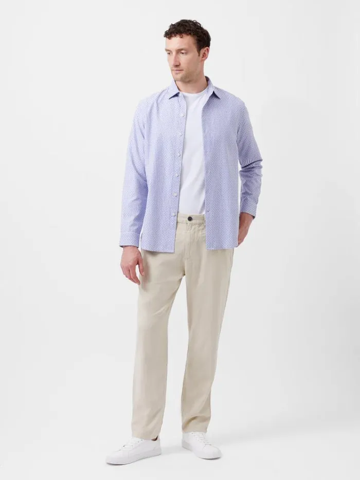 French Connection Shirts Regular Fit Classic Collar Check Shirt Blue Check 8211 Man