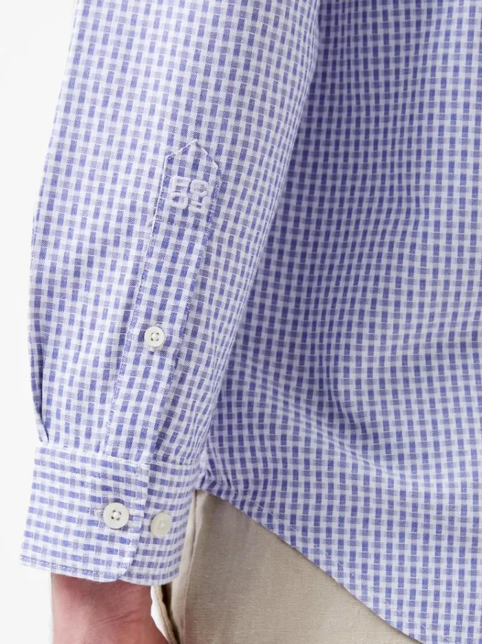 French Connection Shirts Regular Fit Classic Collar Check Shirt Blue Check 8211 Man