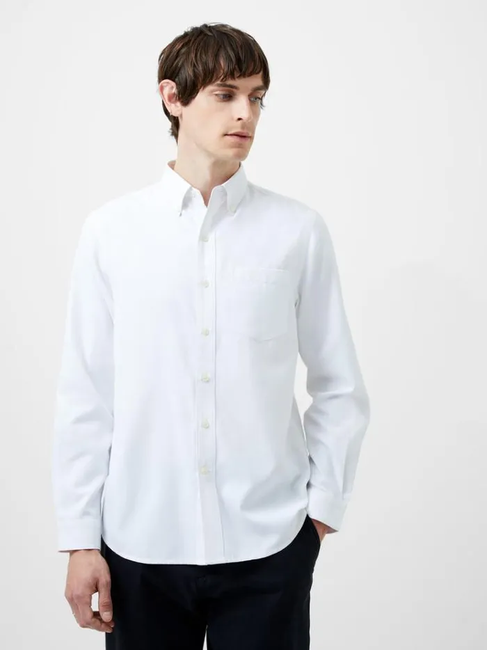 French Connection Shirts Regular Fit Twill Shirt White 8211 Man