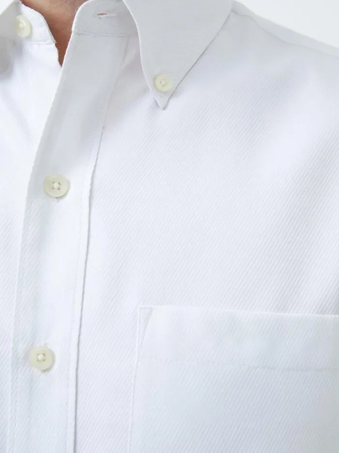 French Connection Shirts Regular Fit Twill Shirt White 8211 Man
