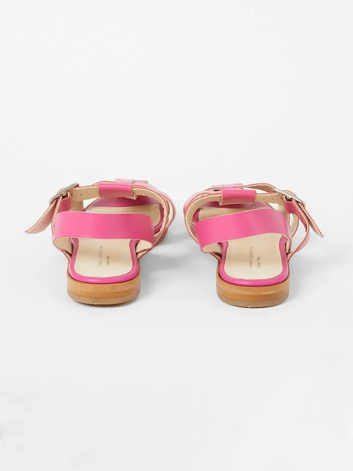 French Connection Shoes SW X Luisa Fisherman Caged Sandals Fuchsia 8211 Woman