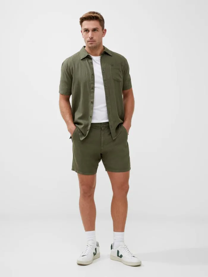 French Connection Shorts Soft Tailored Shorts Olive 8211 Man