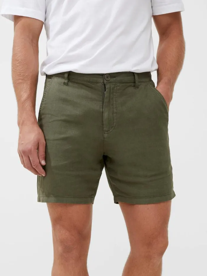 French Connection Shorts Soft Tailored Shorts Olive 8211 Man