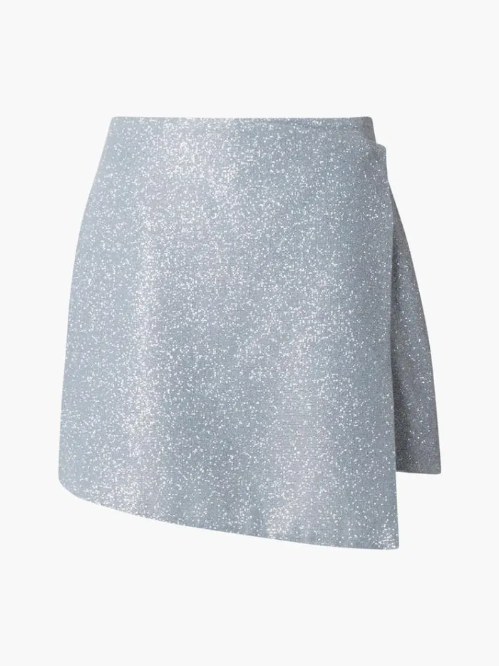 French Connection Skirts and Shorts Cece Lurex Skort Silver 8211 Woman